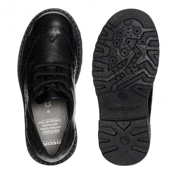 Μαύρα δερμάτινα παπούτσια Οxford Geox 325368 3