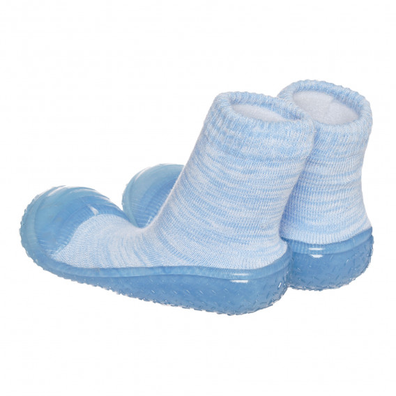 Γαλάζιες κάλτσες aqua με σόλα από καουτσούκ Playshoes 325548 2