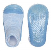 Γαλάζιες κάλτσες aqua με σόλα από καουτσούκ Playshoes 325549 3