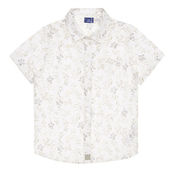 Βαμβακερό κοντομάνικο πουκάμισο με φλοράλ μοτίβα Chicco 325797 