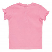 Chicco ροζ βαμβακερό μπλουζάκι με διασκεδαστική στάμπα για μωρό Chicco 325830 4