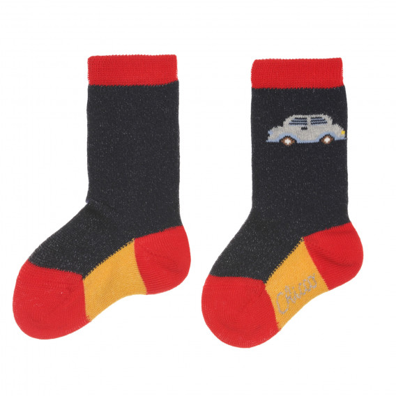 Σετ Chicco με δύο κάλτσες με στάμπα αυτοκινήτου για μωρό Chicco 326135 2