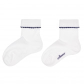 Λευκές βαμβακερές κάλτσες με βολάν για μωρά Chicco 326269 