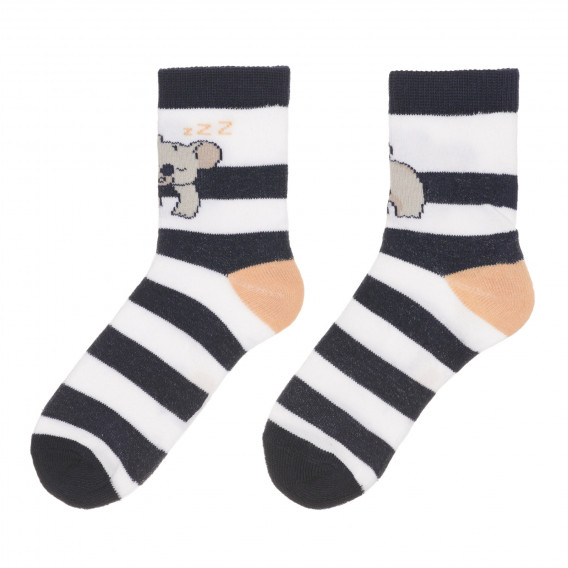 Βαμβακερές ριγέ κάλτσες με κοάλα για μωρό Chicco 326273 