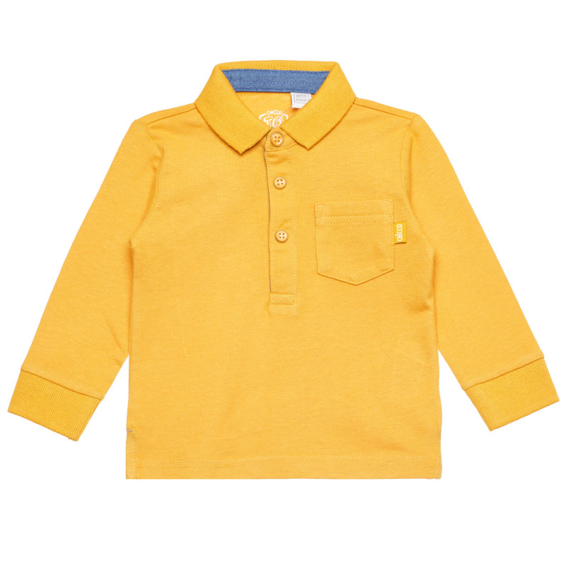 Chicco πορτοκαλί βαμβακερή μπλούζα με γιακά  326365