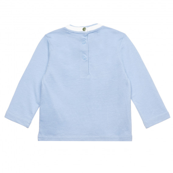Chicco μπλε βαμβακερή μπλούζα με στάμπα &#39;&#39;WOOD LAND&#39;&#39; για μωρό Chicco 326514 4