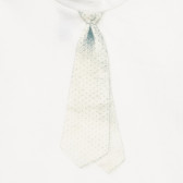 Λευκή βαμβακερή μπλούζα Chicco με απλικέ γραβάτα για μωρό Chicco 326516 2