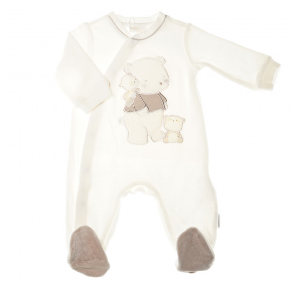 Βελούδινο φορμάκι με μακριά μανίκια και απλικέ για μωρά - unisex Chicco 32659 