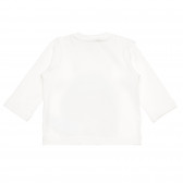 Λευκή βαμβακερή μπλούζα με απλικέ Chicco 326657 2