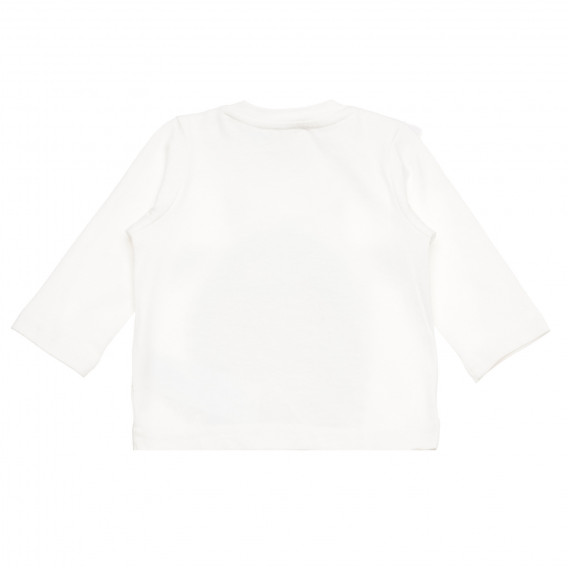 Λευκή βαμβακερή μπλούζα με απλικέ Chicco 326657 2