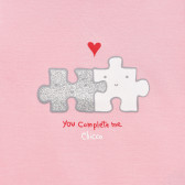 Ροζ βαμβακερή μπλούζα You Complete me Chicco 326684 2