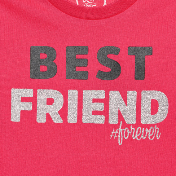Βαμβακερή μπλούζα Chicco σε ροζ χρώμα με την επιγραφή BEST FRIEND Chicco 326715 2