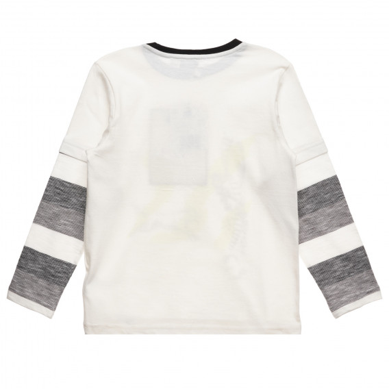 Βαμβακερή μπλούζα Chicco με απλικέ, λευκή Chicco 326729 4