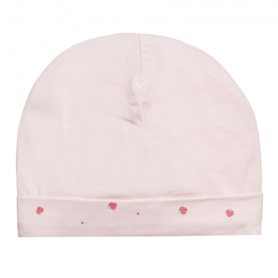 Βαμβακερό σκουφάκι Chicco σε ροζ χρώμα με στάμπα φράουλας Chicco 326977 3