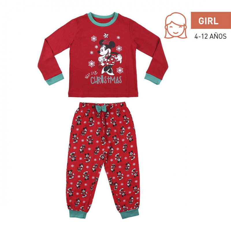 Κόκκινες βαμβακερές πιτζάμες με στάμπα Minnie Mouse.  327972