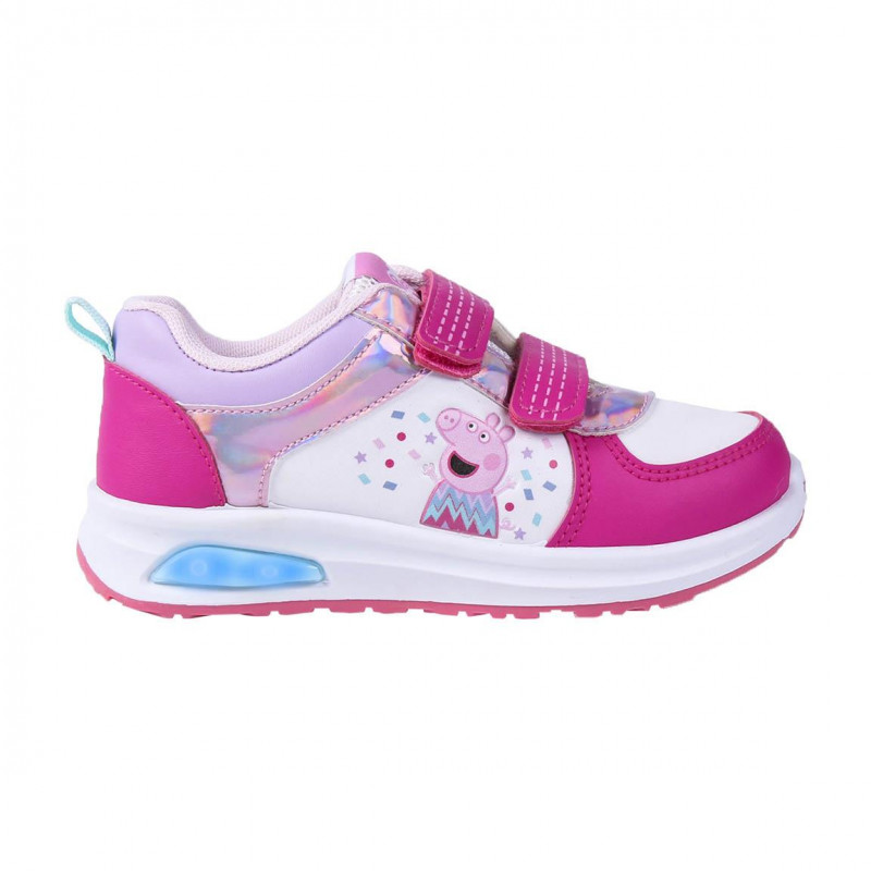 Ροζ φωτεινά αθλητικά παπούτσια με απλικέ Peppa Pig  327997