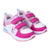 Ροζ φωτεινά αθλητικά παπούτσια με απλικέ Peppa Pig Peppa pig 327999 3