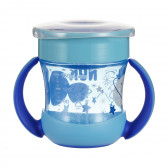 Μπλε κύπελλο πολυπροπυλενίου Evolution mini Magic Cup με μαγική λάμψη στο σκοτάδι, 160 ml.  NUK 328182 3