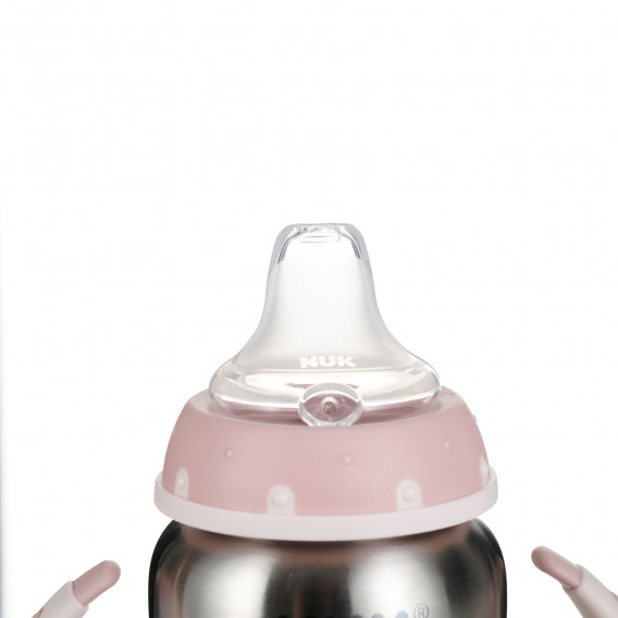 Μπιμπερό από ανοξείδωτο χάλυβα Pink Thermo First Choice 125 ml.  NUK 328235 4