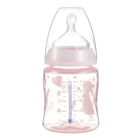 Μπιμπερό πολυπροπυλενίου First Choice, με πιπίλα αργής ροής και έλεγχο θερμοκρασίας για μωρό 0-6 μηνών, 150 ml.  NUK 328250 2