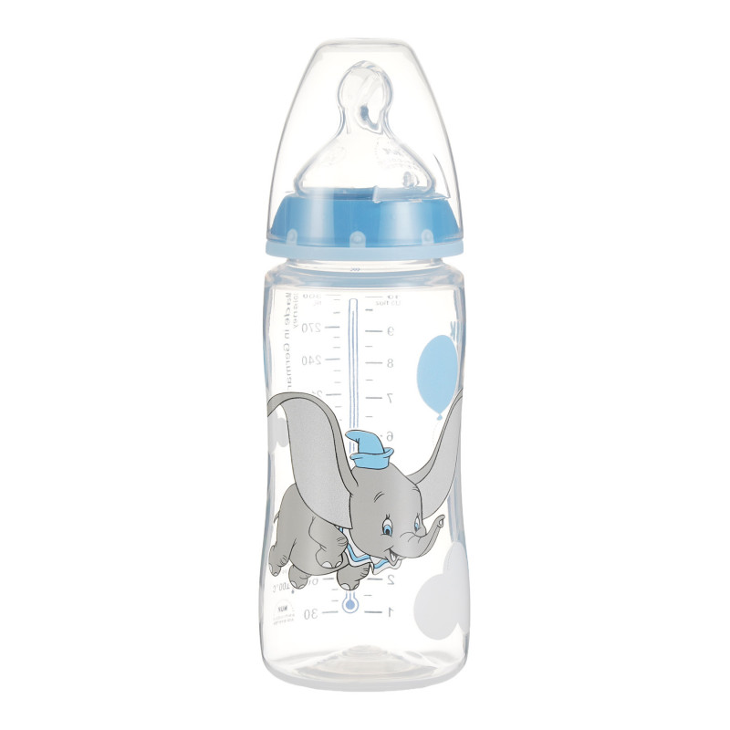 Μπιμπερό πολυπροπυλένιου First Choice, Termo Control DUMBO με πιπίλα μεσαίας ροής για μωρό 6-18 μηνών, 300 ml.   328268