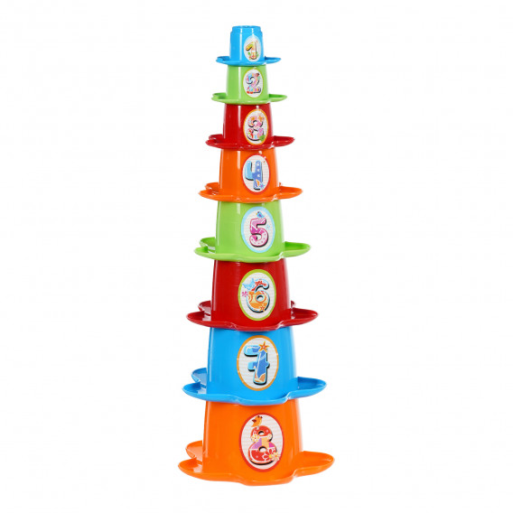 Εκπαιδευτικός πύργος με 8 μπολ για 1+ παιδιά Furkan toys 328366 
