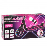 Ροζ σκούτερ 2 τροχών με φώτα LED Furkan toys 328421 6