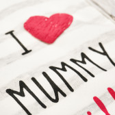 Βαμβακερό φορμάκι με μακριά μανίκια και την επιγραφή I love mummy Chicco 32893 3