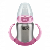 Μπιμπερό από ανοξείδωτο χάλυβα Pink Thermo First Choice 125 ml.  NUK 328980 