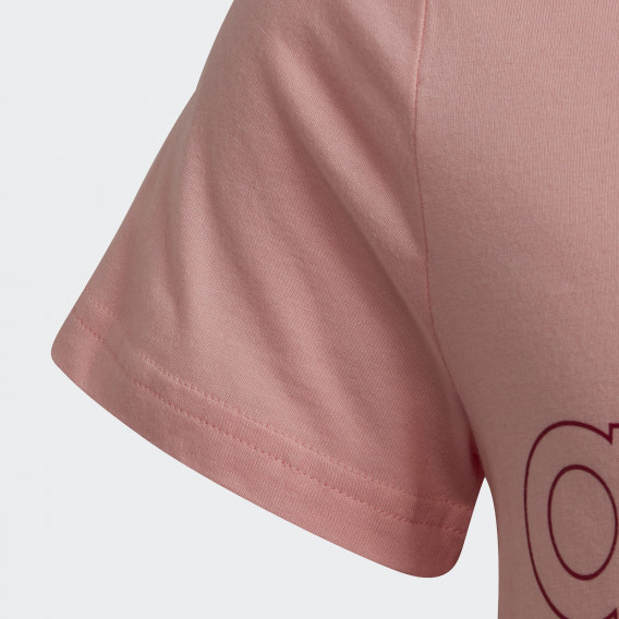 Ροζ μπλουζάκι με το λογότυπο της εταιρίας Adidas 329154 3