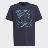 Μπλε ναυτικό μπλουζάκι με στάμπα Adidas 329156 