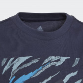 Μπλε ναυτικό μπλουζάκι με στάμπα Adidas 329159 4