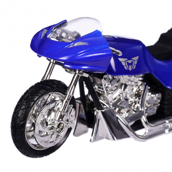 Μοτοσικλέτα 1:18, μπλε Motormax 329575 3