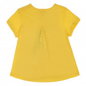 Boboli κίτρινο βαμβακερό μπλουζάκι με στάμπα για κορίτσι Boboli 329658 4