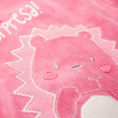 Βελούδινο, μακρυμάνικο φορμάκι σε ροζ χρώμα, με απλικέ σχέδιο σκαντζόχοιρο, για κορίτσι Chicco 33007 3