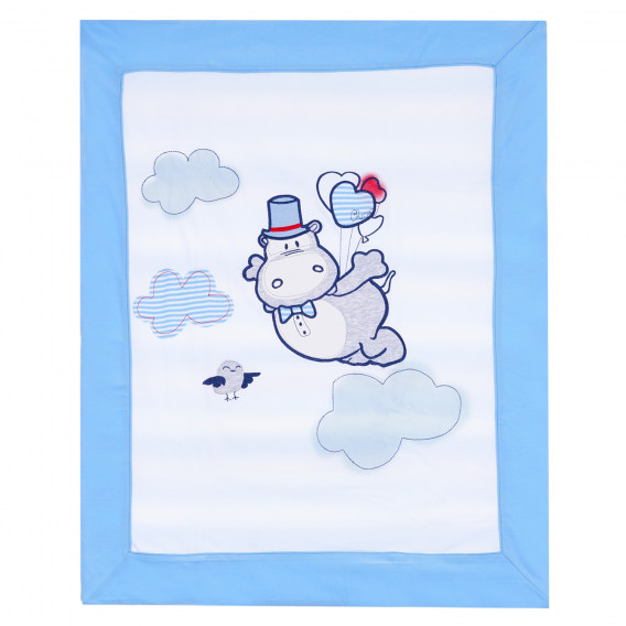 Κουβέρτα με στάμπα Hippo 80 x 64 εκ.  Chicco 330414 