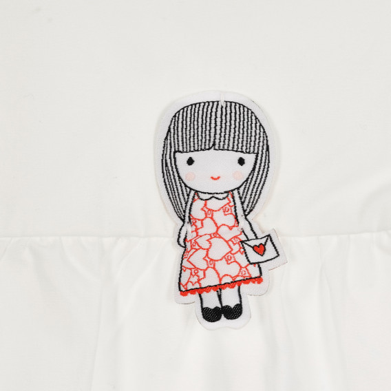 Βαμβακερή κοντομάνικη μπλούζα με απλικέ για κορίτσι Chicco 330849 2
