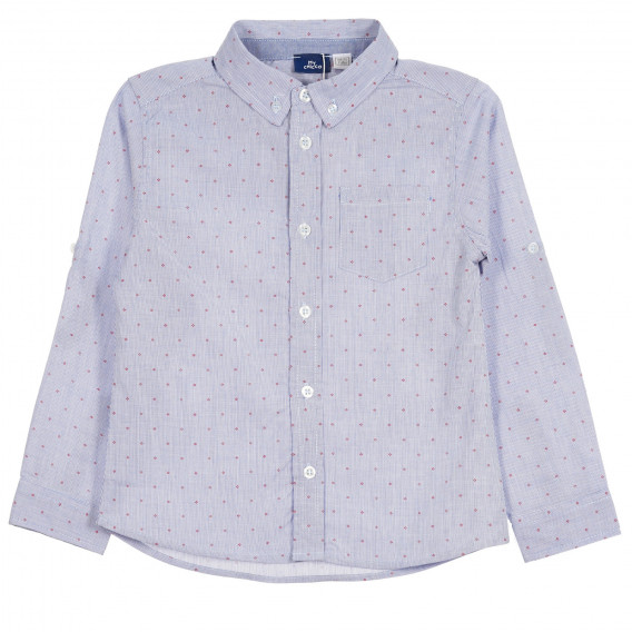 Μπλε πουκάμισο με χρωματιστά σχέδια Chicco 330895 