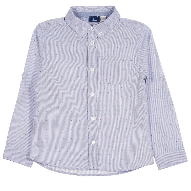 Μπλε πουκάμισο με χρωματιστά σχέδια  330895