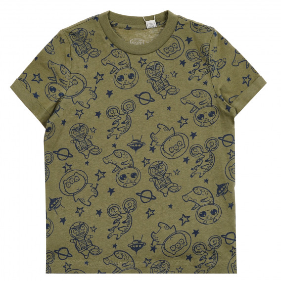Πράσινο μπλουζάκι με στάμπες εξωγήινων Chicco 330953 