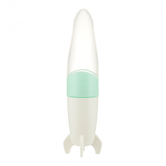Μπουκάλι σιλικόνης με κουτάλι, Rocket 90 ml., Πράσινο χρώμα Kikkaboo 331422 