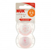 Πιπίλα 2 τμχ ροζ, για μωρά 0-6 μηνών NUK 331456 2