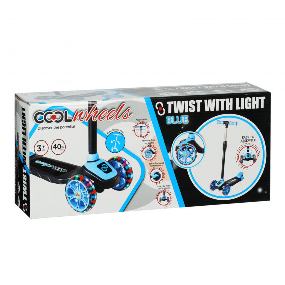 Μπλε σκούτερ με 3 ρόδες και φώτα LED για 3+ παιδιά Furkan toys 331596 8