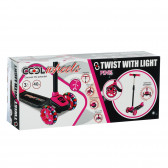 Ροζ σκούτερ με 3 ρόδες και φώτα LED για 3+ παιδιά Furkan toys 331603 8
