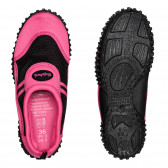 Ροζ παπούτσια aqua με μαύρες πινελιές Playshoes 332073 3