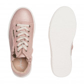 Ροζ αθλητικά παπούτσια με μπροκάρ εφέ Joules 332180 3
