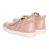 Ροζ αθλητικά παπούτσια με μπροκάρ εφέ Joules 332181 2