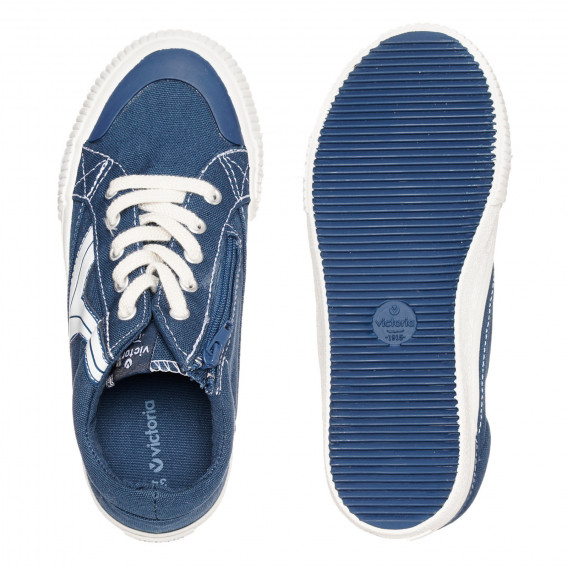 Μπλε αθλητικά παπούτσια με λευκές λεπτομέρειες VICTORIA 332301 4