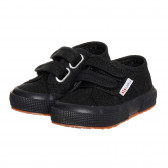 Μαύρα βρεφικά sneakers με αυτοκόλλητα velcro  Superga 332368 