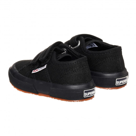 Μαύρα βρεφικά sneakers με αυτοκόλλητα velcro  Superga 332370 2